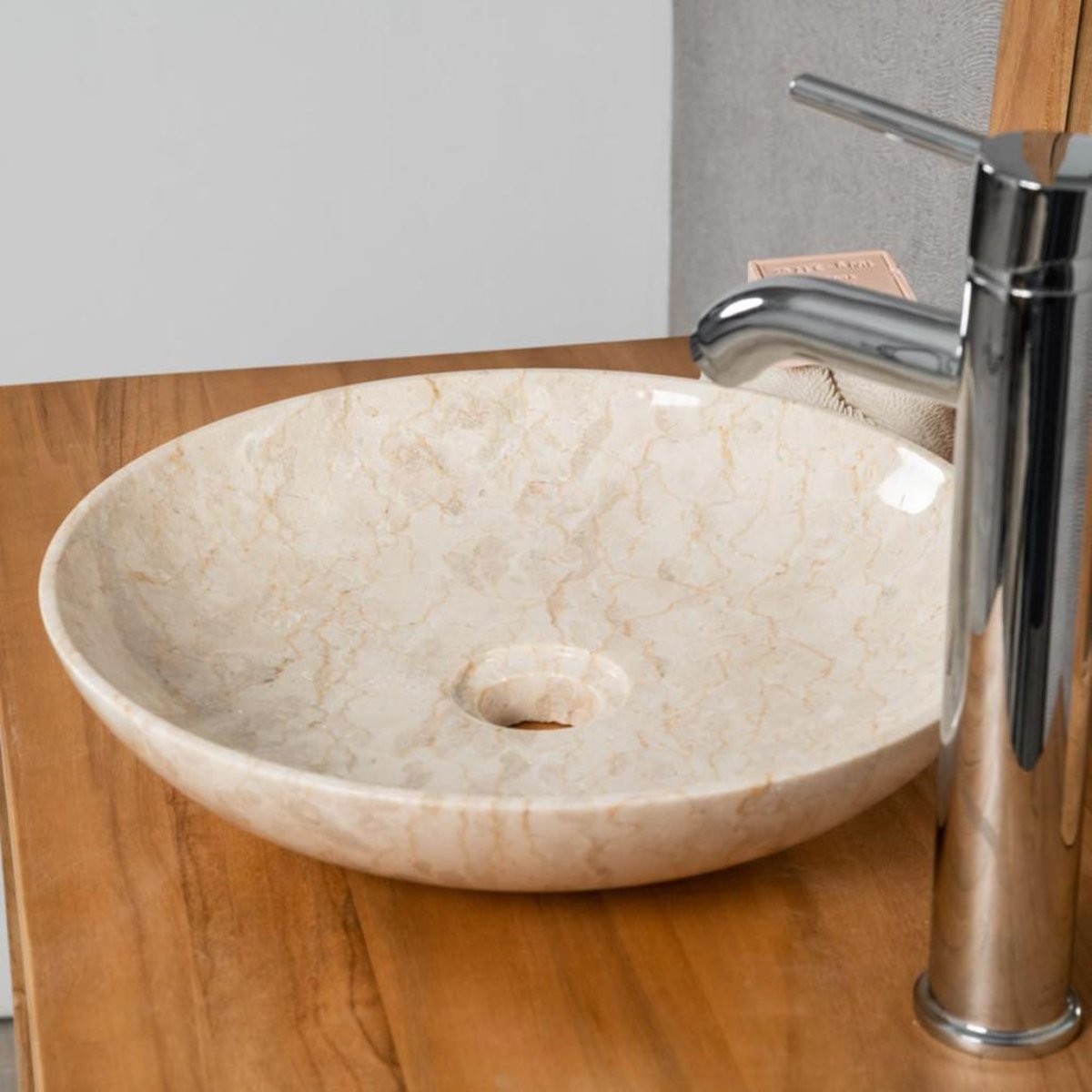 Vasque ronde à poser 35 cm LYSOM crème, WANDA COLLECTION