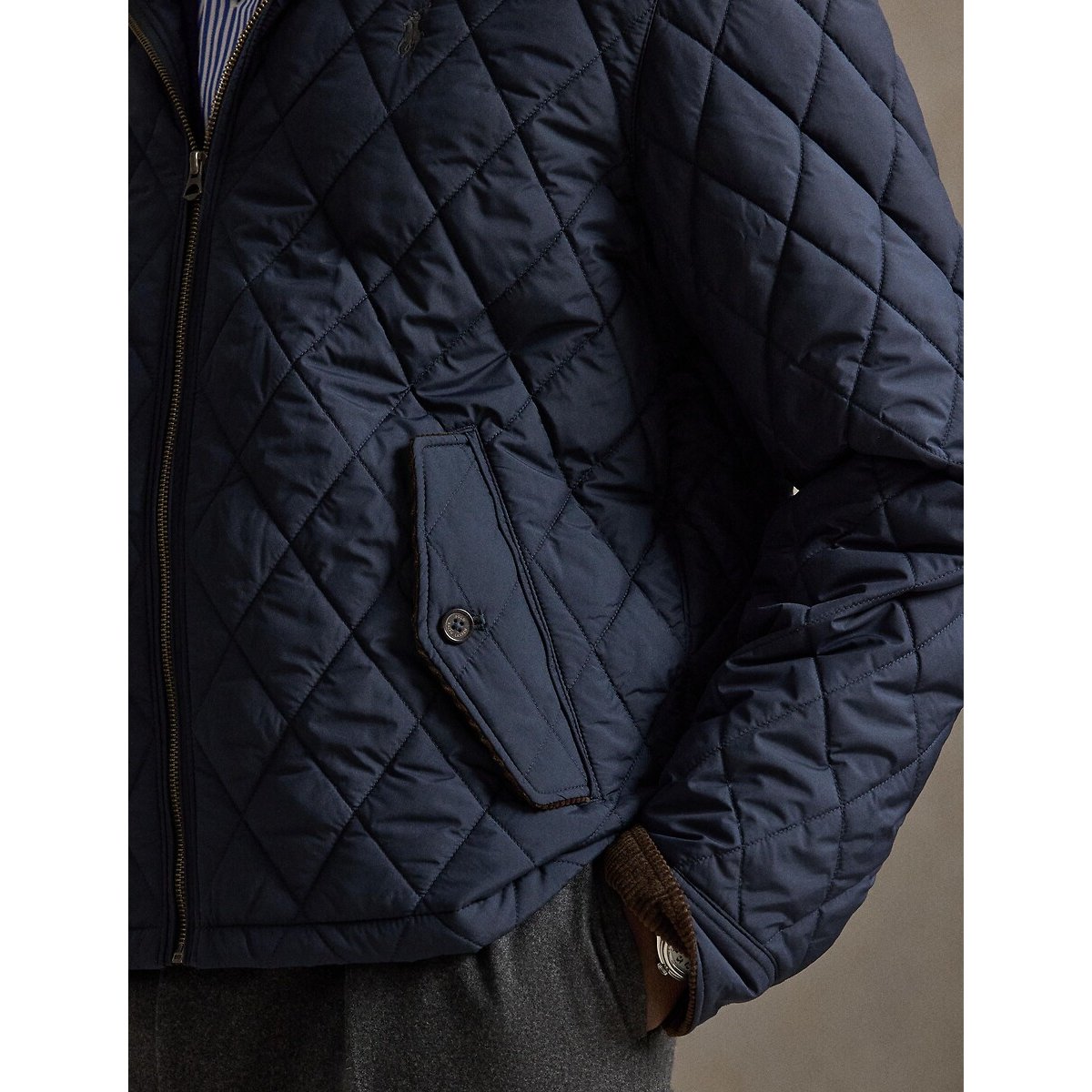 Chaqueta cortavientos acolchada azul marino, POLO RALPH LAUREN