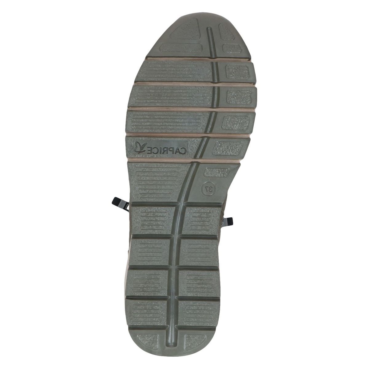 Bottine en cuir vert kaki suède, CAPRICE