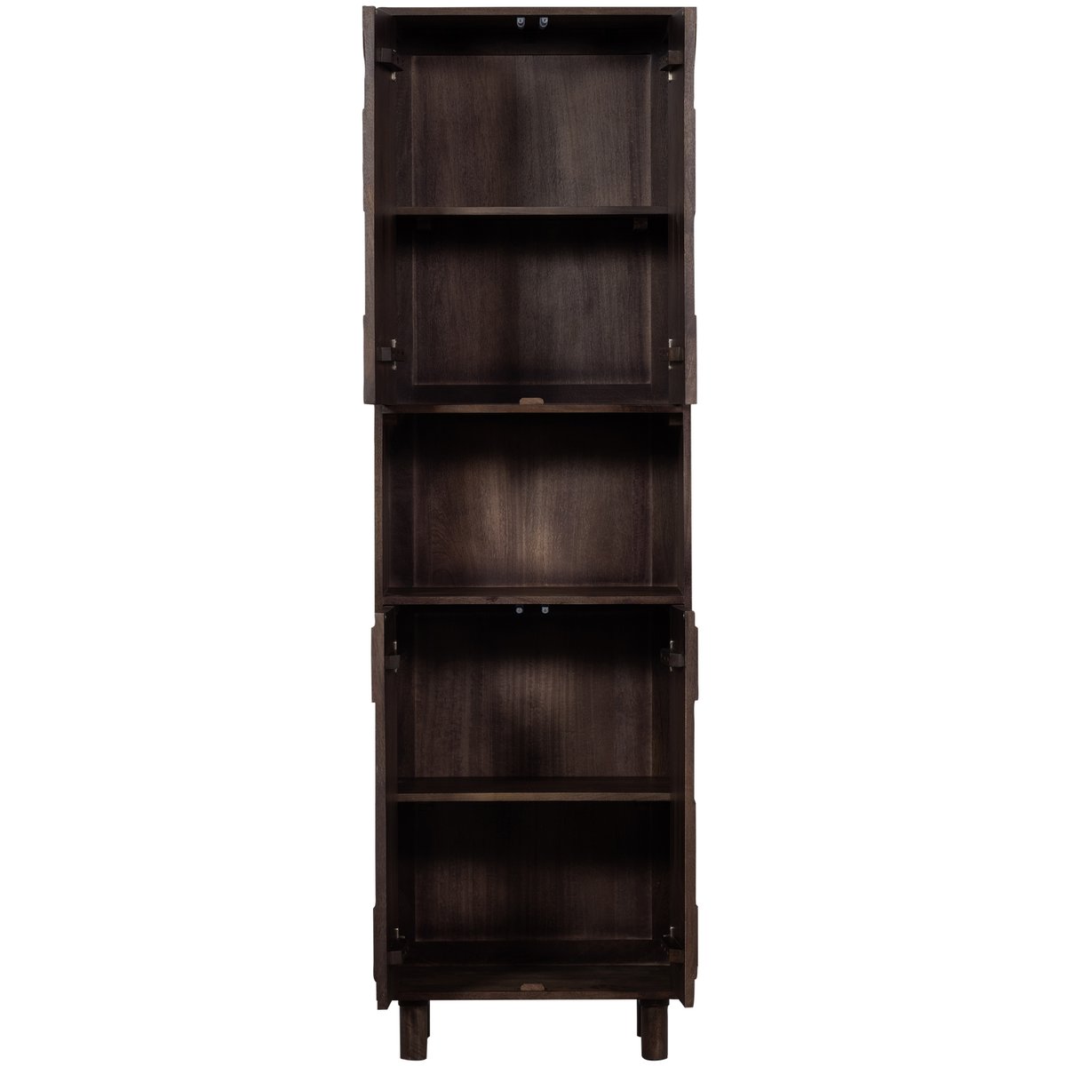 Armoire 4 portes en manguier DRAW noyer, WOOOD
