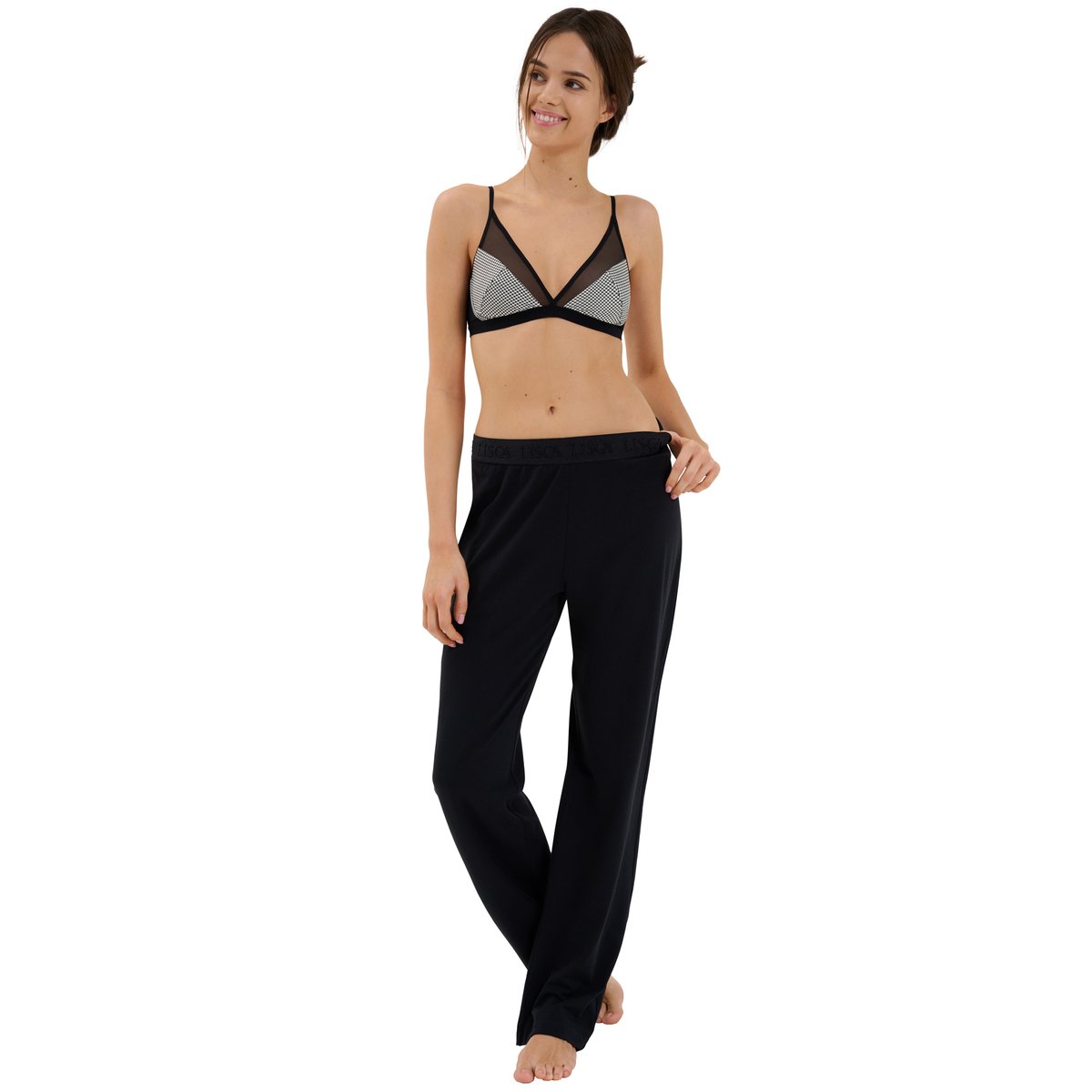 Bas pyjama pantalon long Mia noir, LISCA