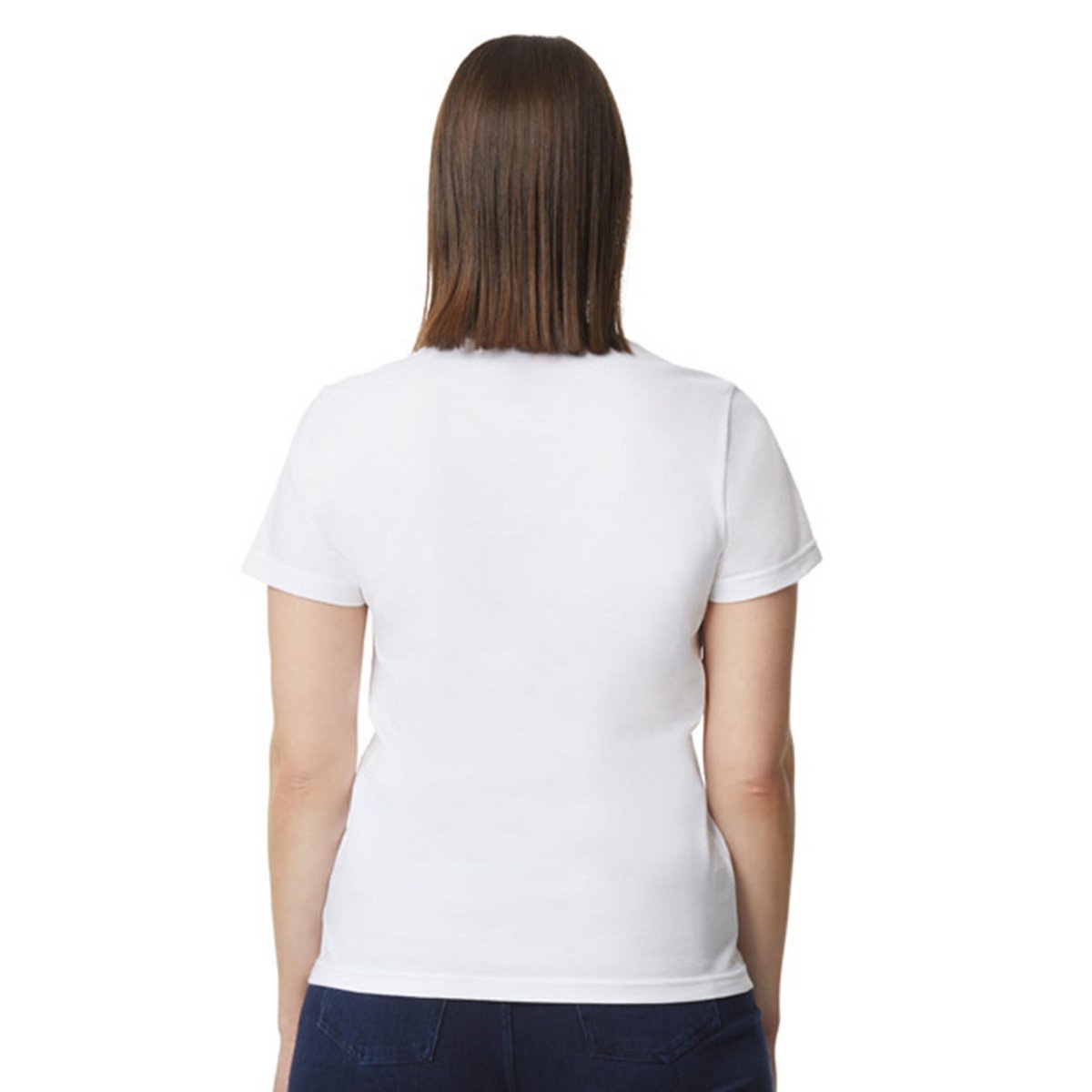 T-shirt uni manches courtes SOFTSTYLE blanc, GILDAN