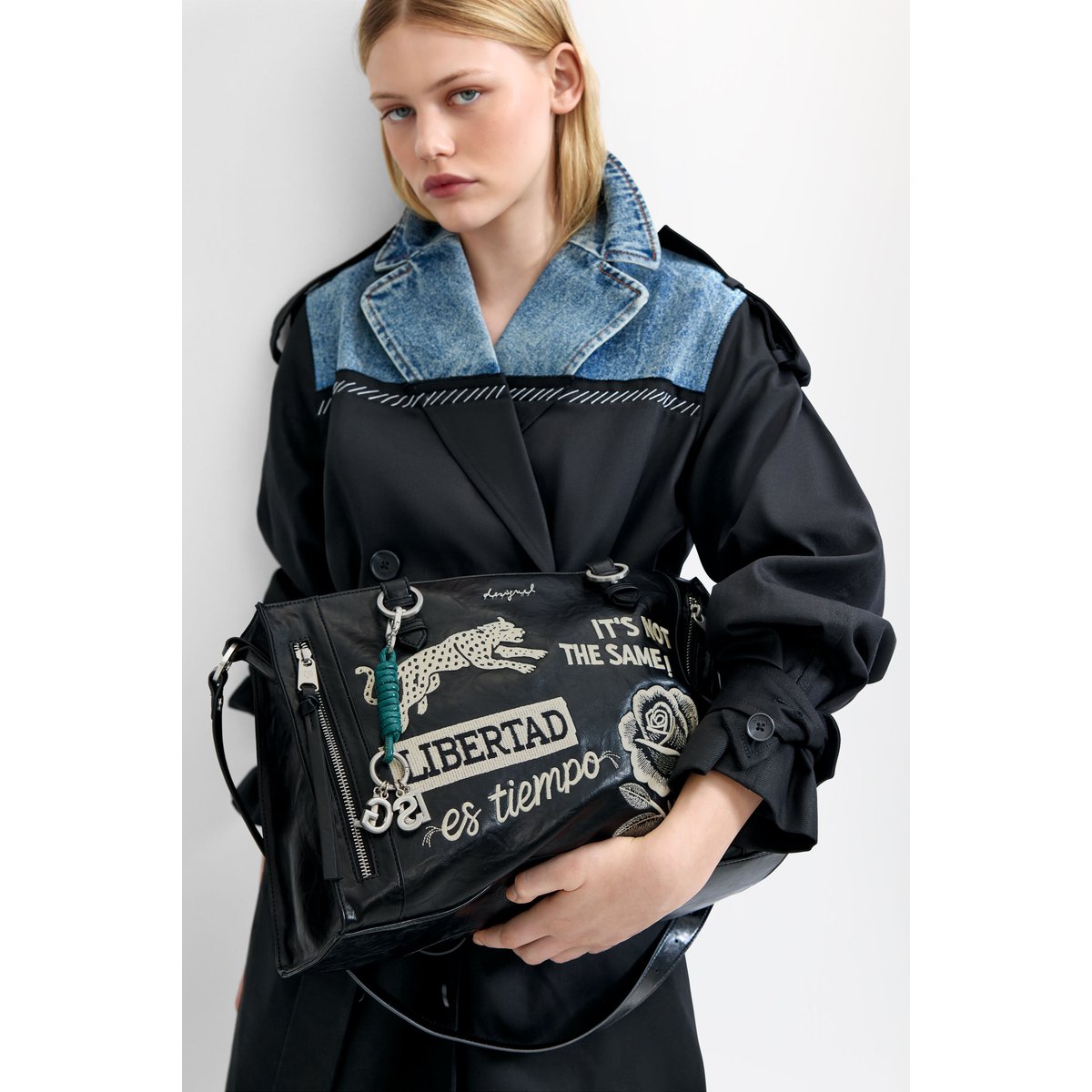 Sac moyen noir, DESIGUAL