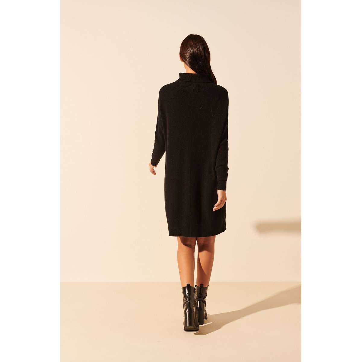 Robe pull maille CORY noir, BENOA