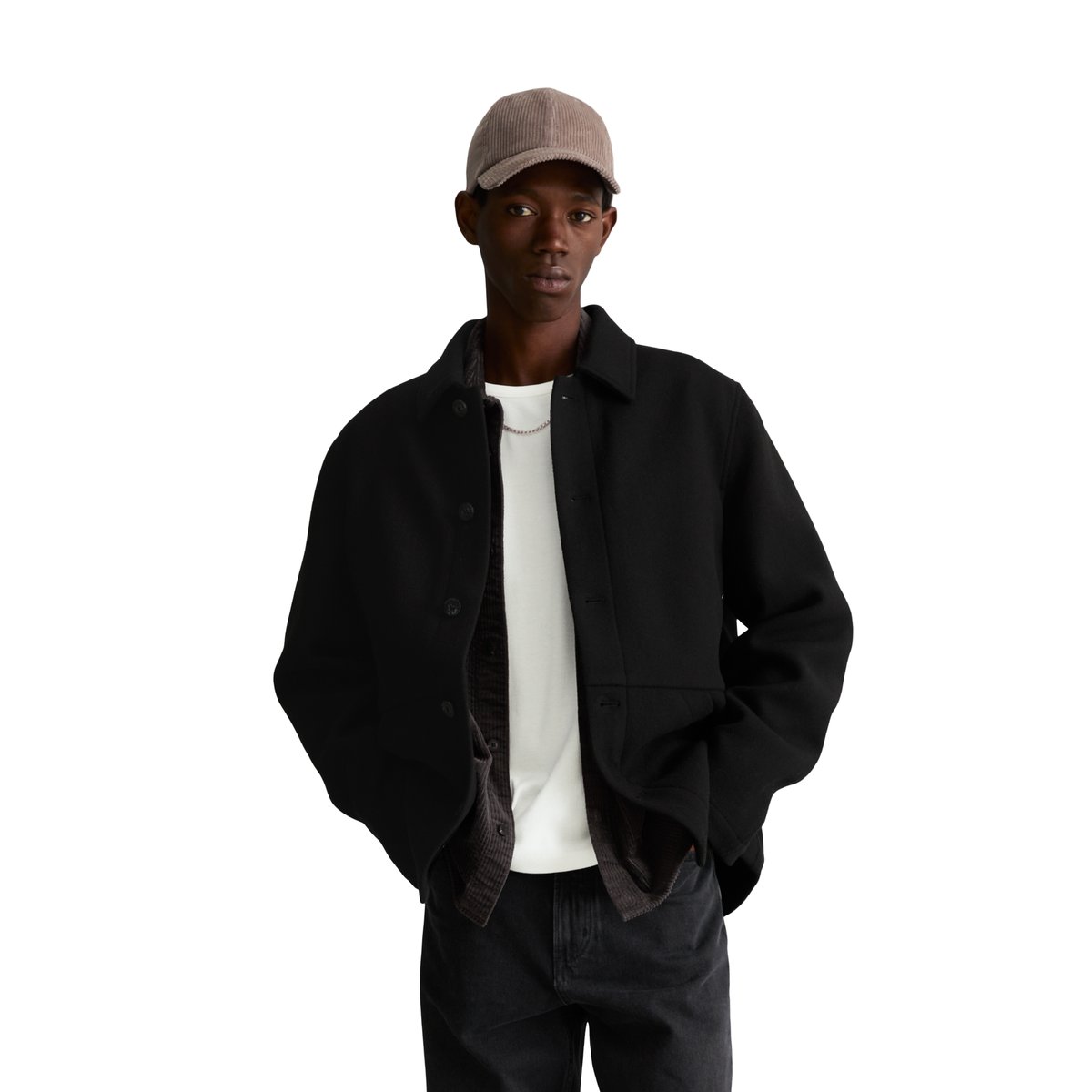 Veste en laine coupe classique en laine mélangée contenant des fibres recyclées noir, MARC O’POLO DENIM