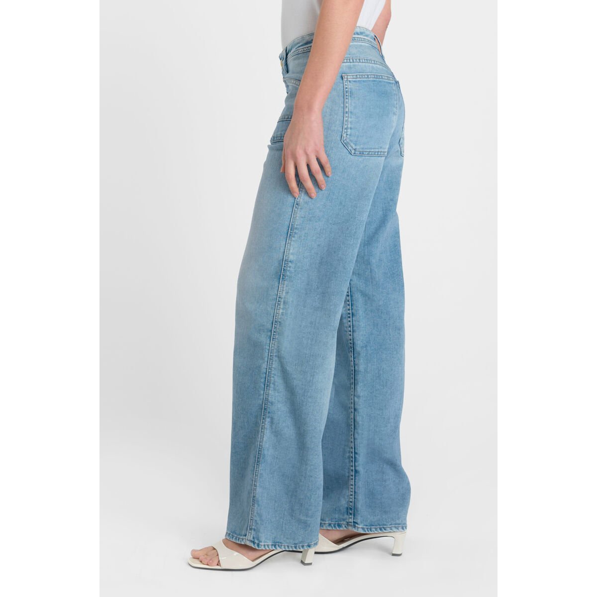 Jeans loose, large wide leg , longueur 34 blue, LE TEMPS DES CERISES