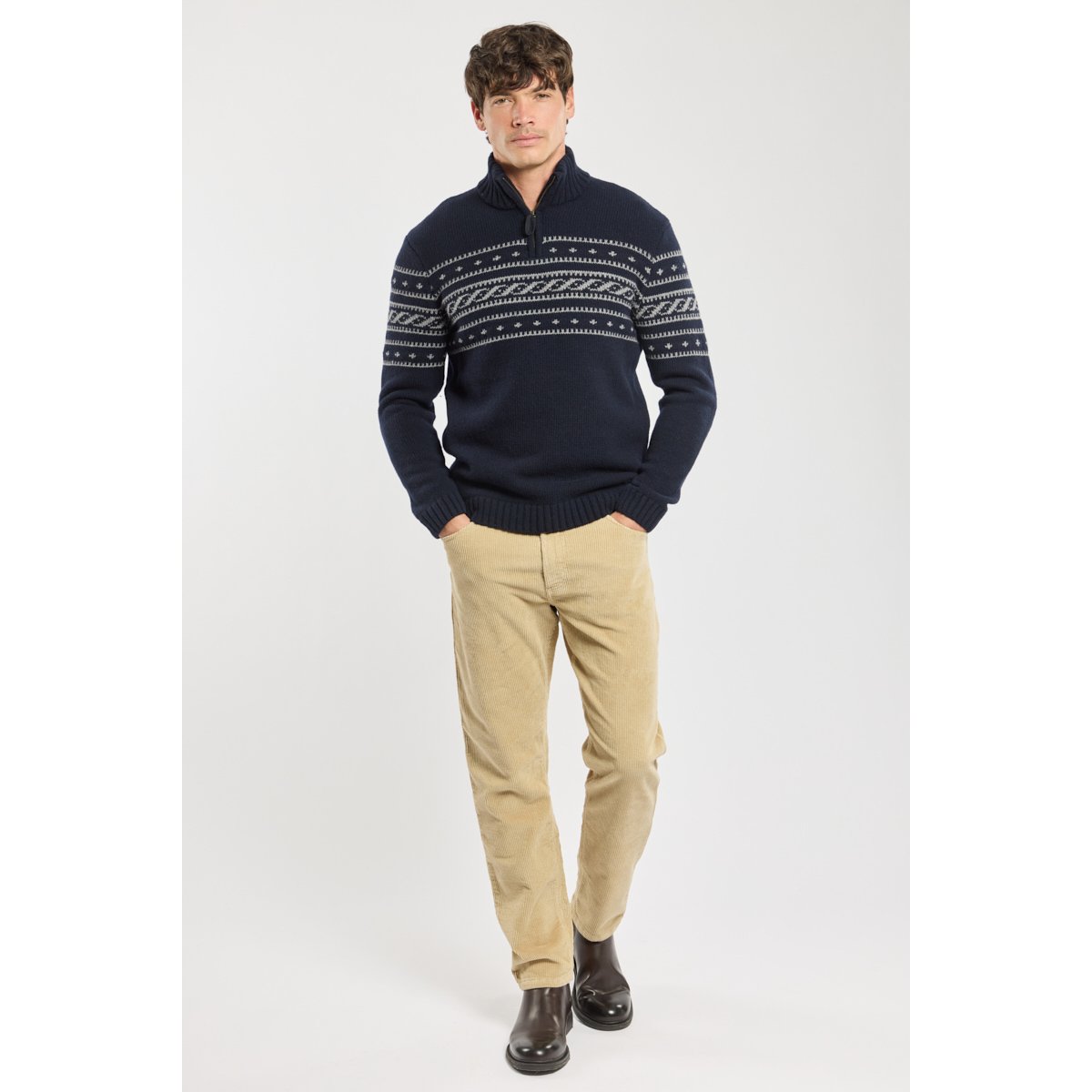 Pull camionneur Deauville - laine marine deep, ARMOR-LUX