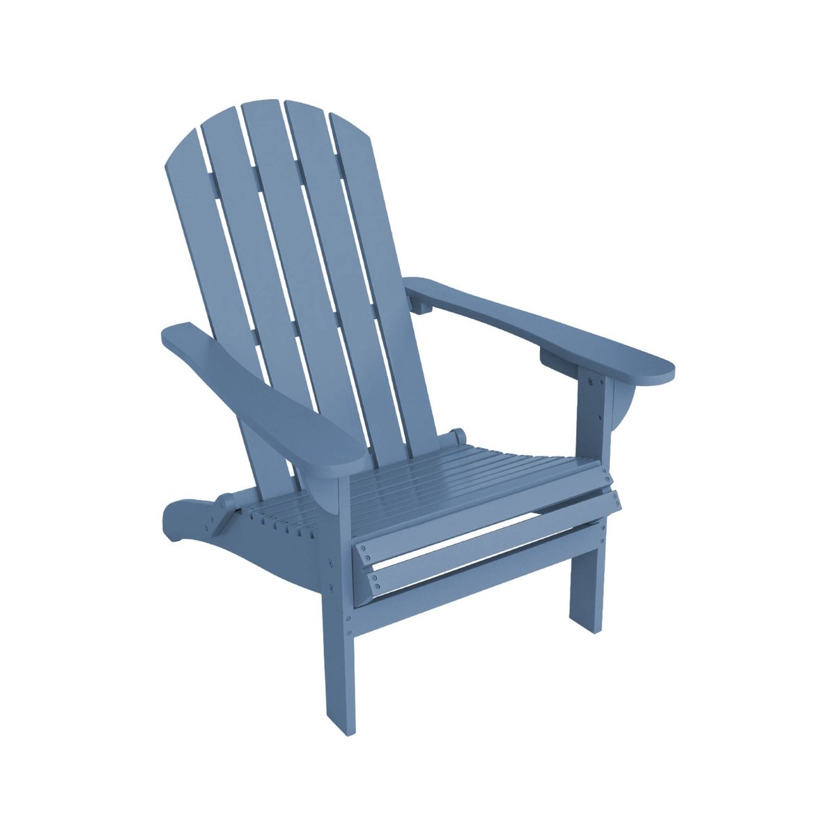 Fauteuil bois d'acacia avec accoudoirs KERINA bleu, SWEEEK