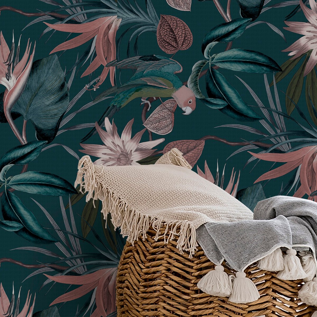 Papier peint Perroquets bleu, SUPERFRESCO EASY