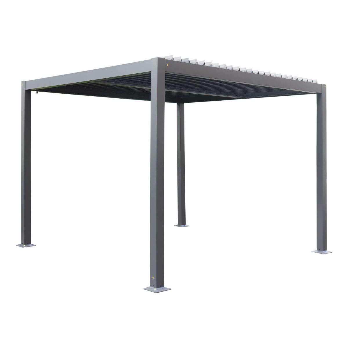 Pergola autoportante 3x3m EVONIS gris graphite, HESPERIDE