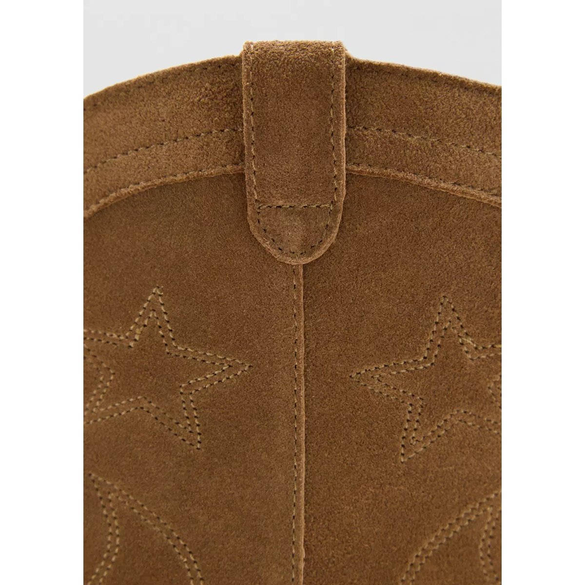 Bottes cowboy cuir broderie marron moyen, MANGO KIDS
