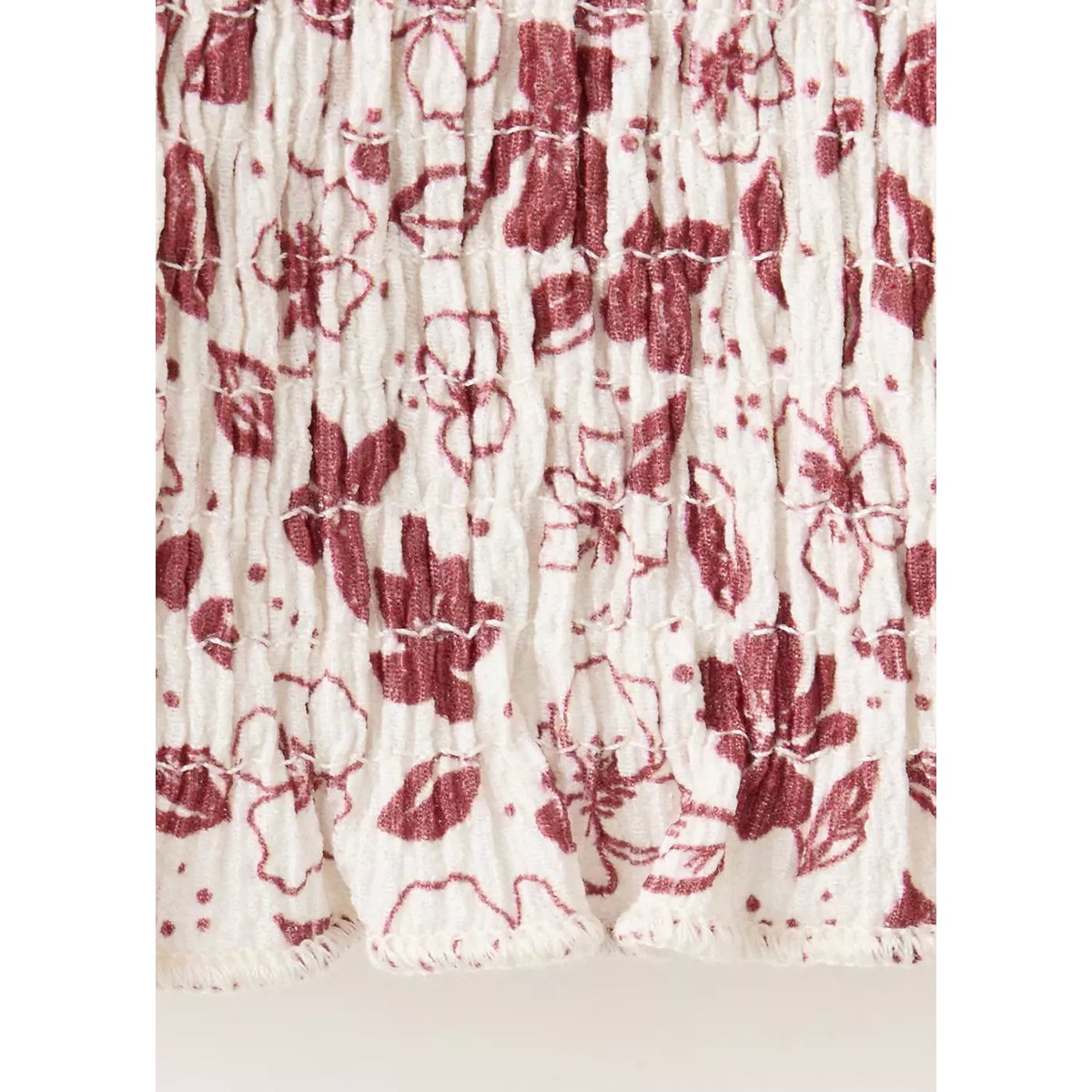 Top imprimé floral grenat, MANGO KIDS