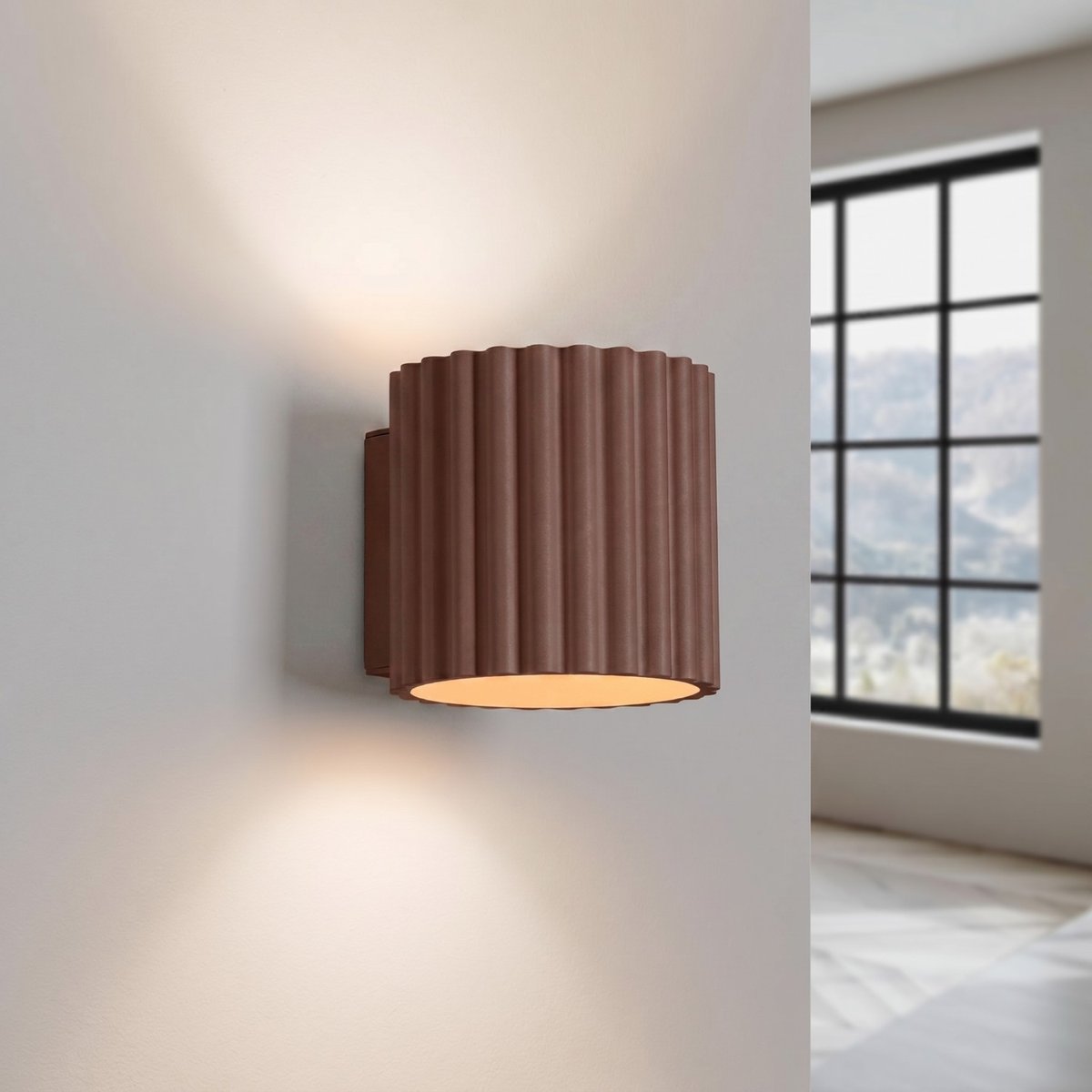 Applique murale Aluminium Marron G9 1 AURA marron, EDEN