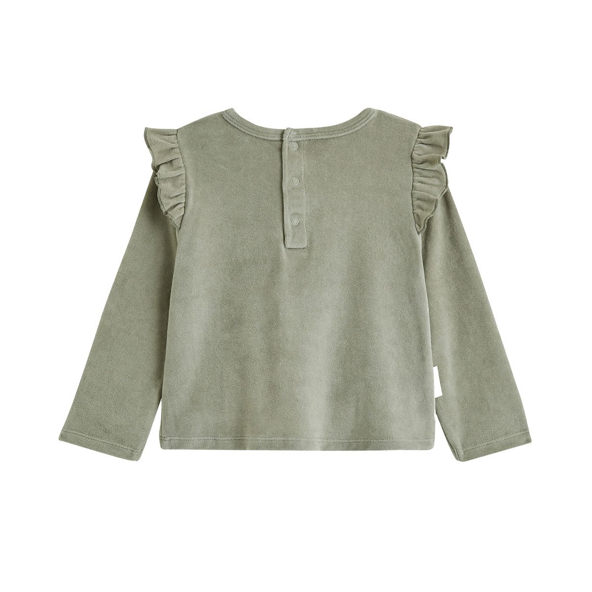 Pyjama enfant 2 pièces en velours Misti kaki, PETIT BEGUIN