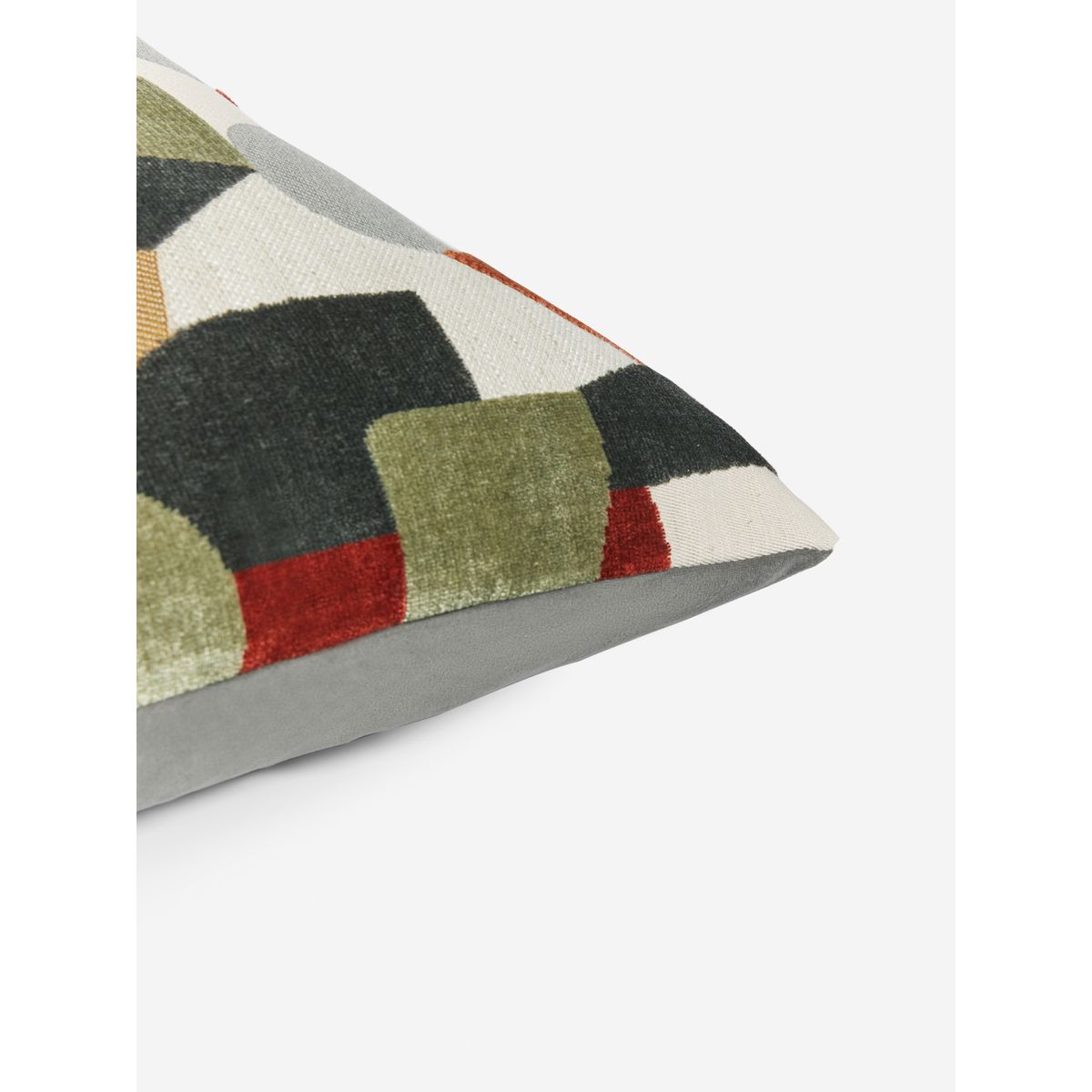 Coussin effet collage en velours coupé orange, NEXT