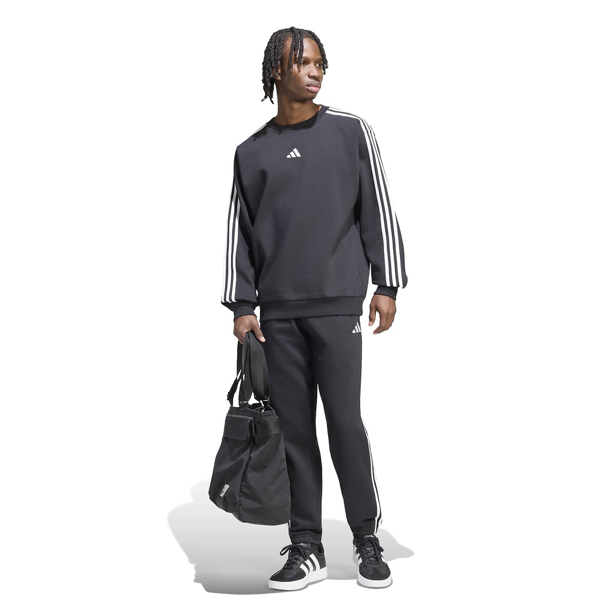 Sweat col rond, ESSENTIALS noir, ADIDAS SPORTSWEAR