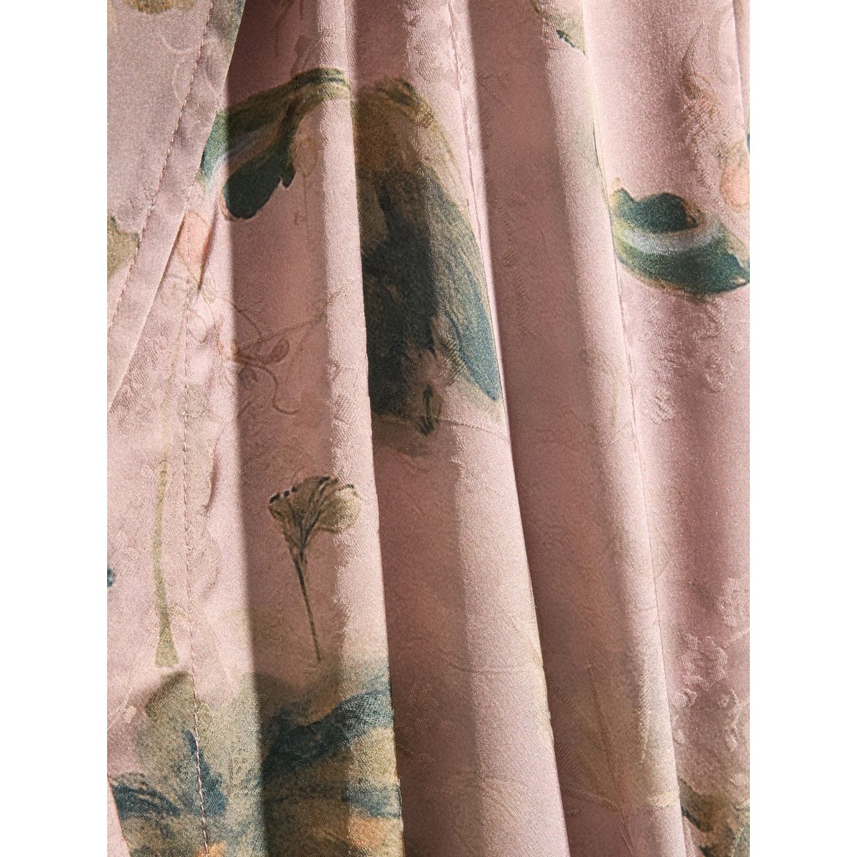 Robe de chambre en satin jacquard floral rose clair, NEXT