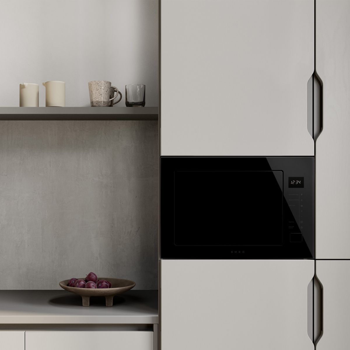 Micro ondes grill encastrable FMI225BI couleur unique, SMEG