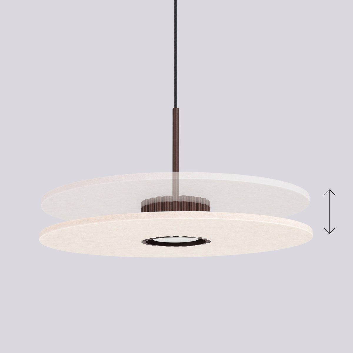 Suspension Feutre Marron Gx53 1 OVO marron, EDEN