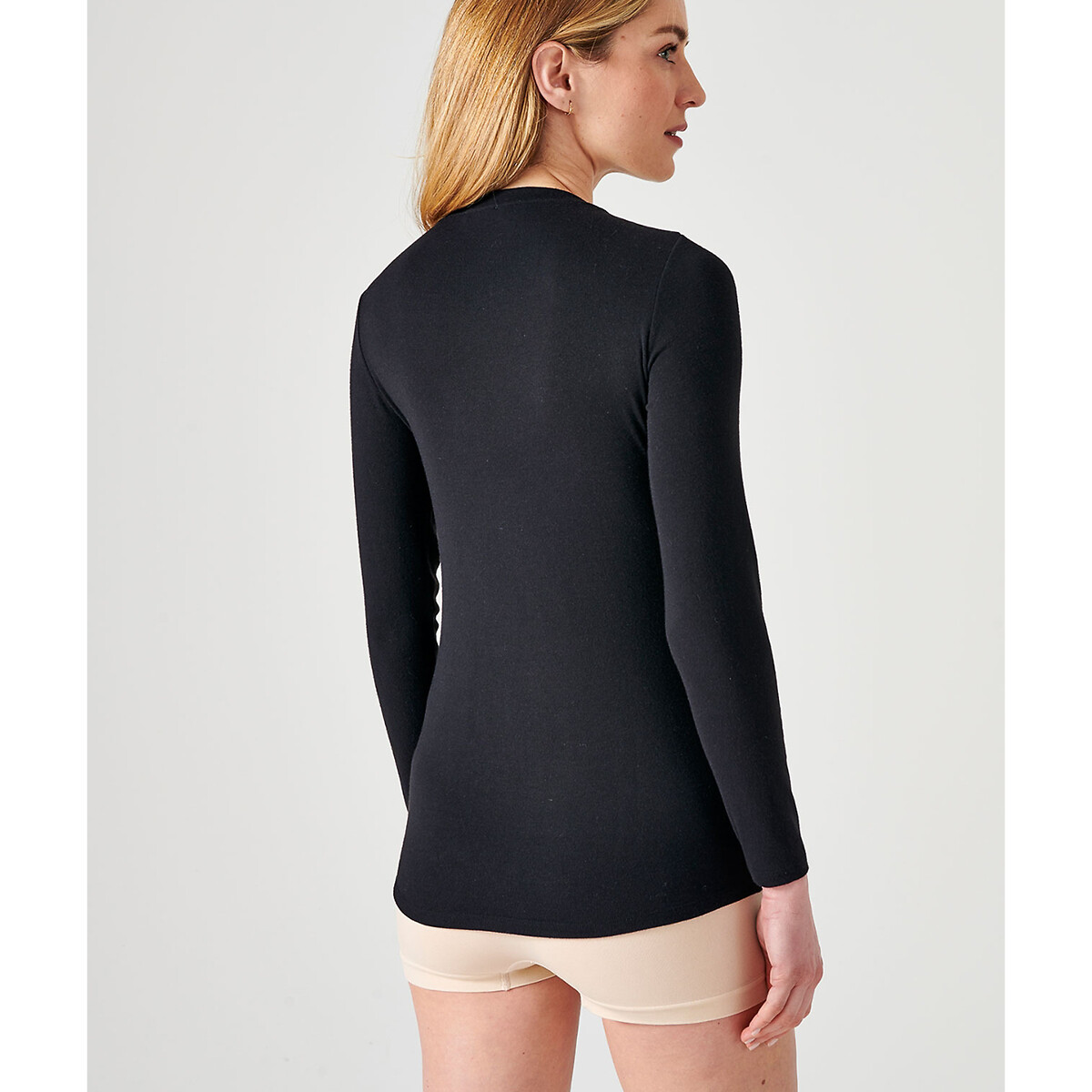 Camisola de mangas compridas Thermolactyl, grau 4 preto , DAMART