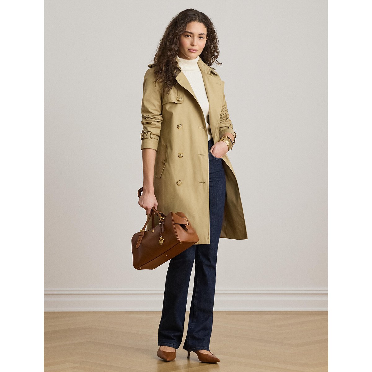Trench con cintura beige, LAUREN RALPH LAUREN