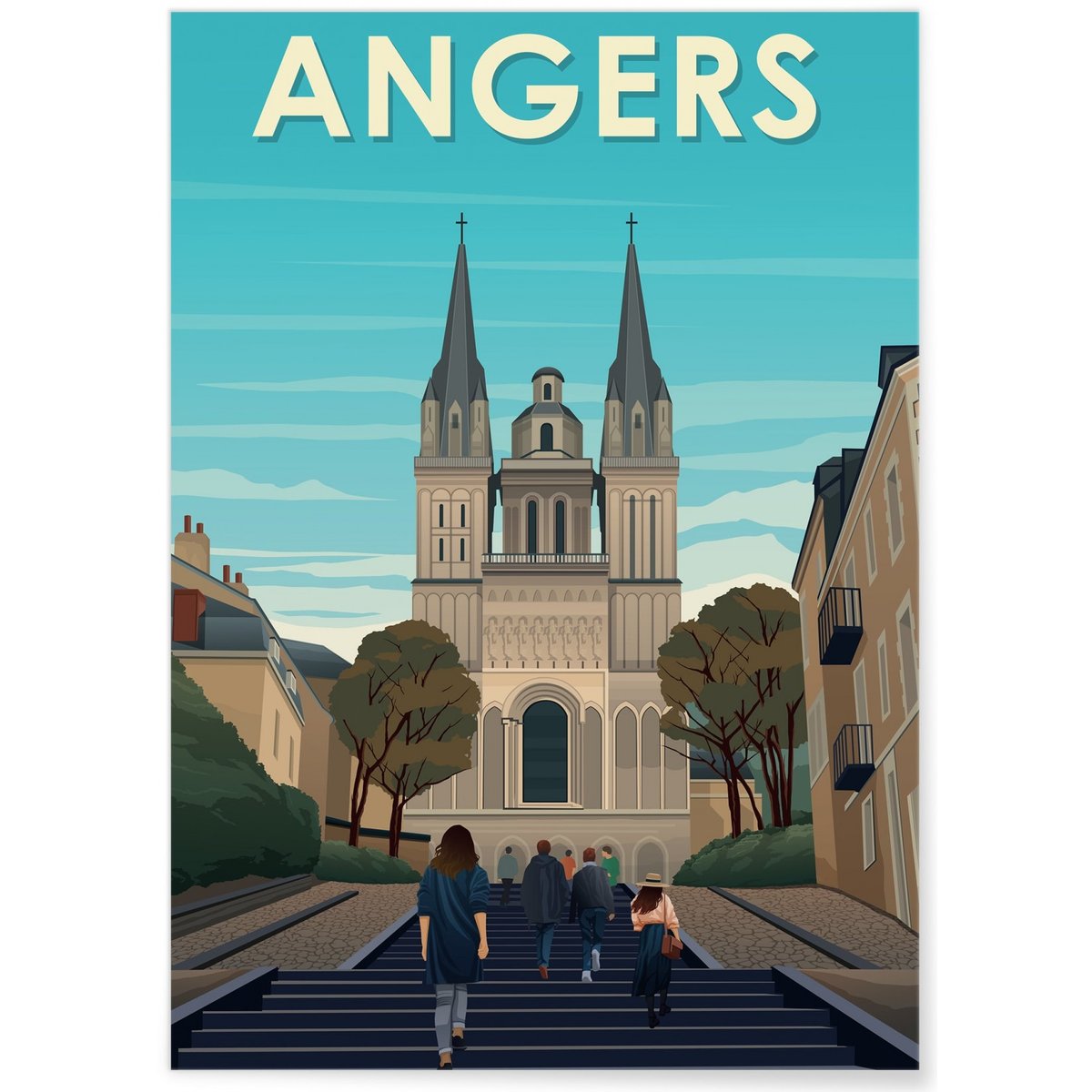 Affiche ville Angers 3 blanc, L'AFFICHERIE