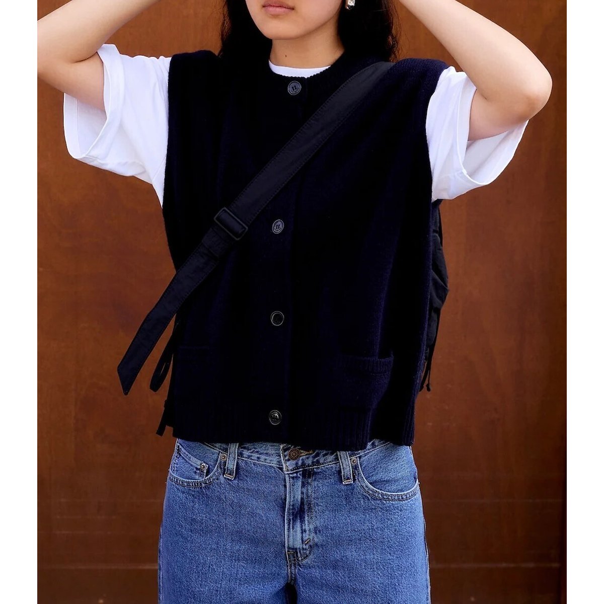 Pull sans manche MARGAUX bleu marine, SURPRISE