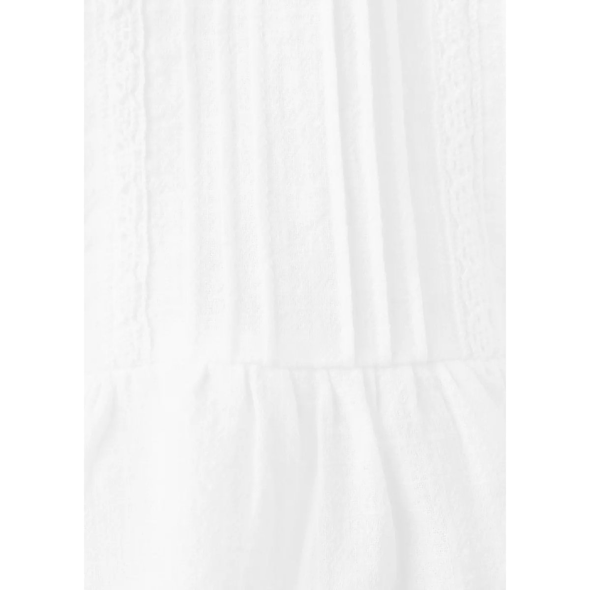 T-shirt à volants avec dentelle blanc cassé, MANGO BABY