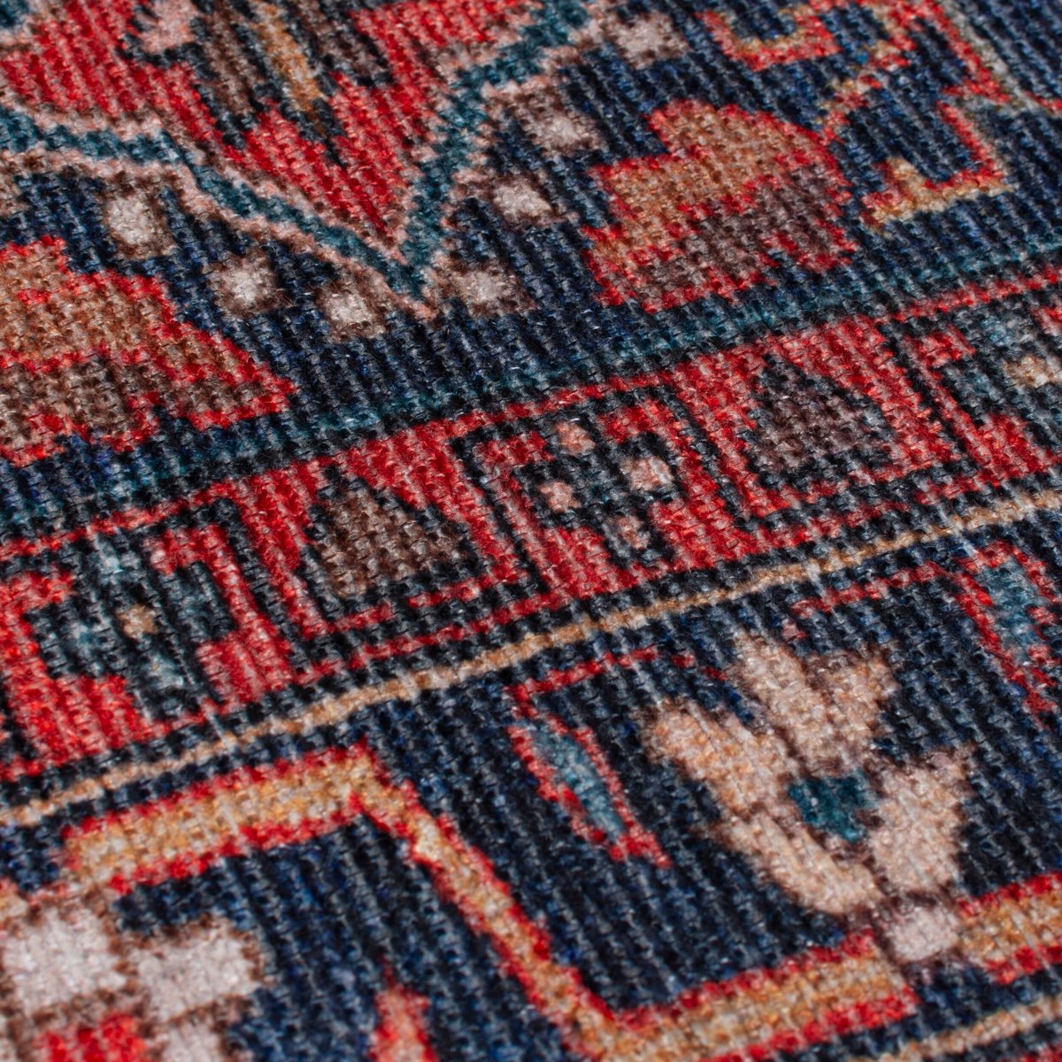 Tapis lavable MEDALLION rouge, FLAIR RUGS