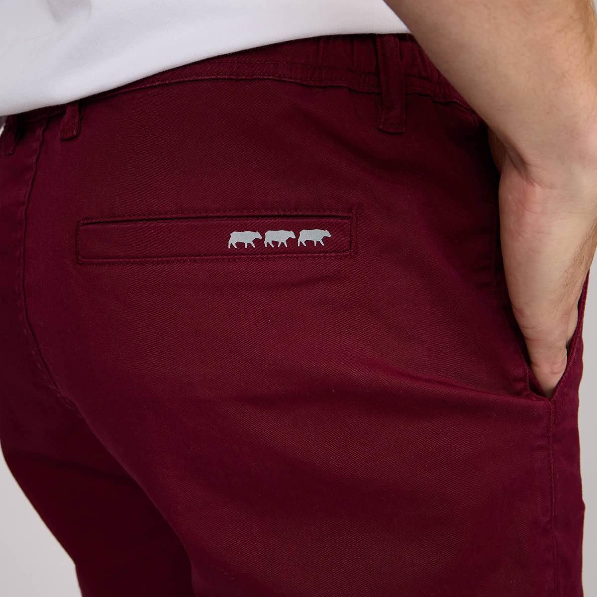 Chino coupe ajustée bordeaux foncé, MISE AU GREEN
