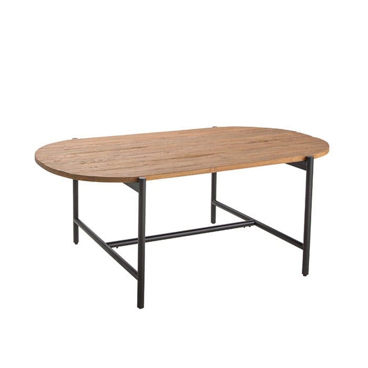Table de repas teck recyclé bords arrondis 240 cm TRANI bois naturel, PIER IMPORT