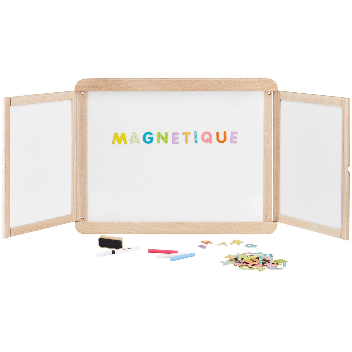 Tableau mural triptyque magnétique beige, JEUJURA