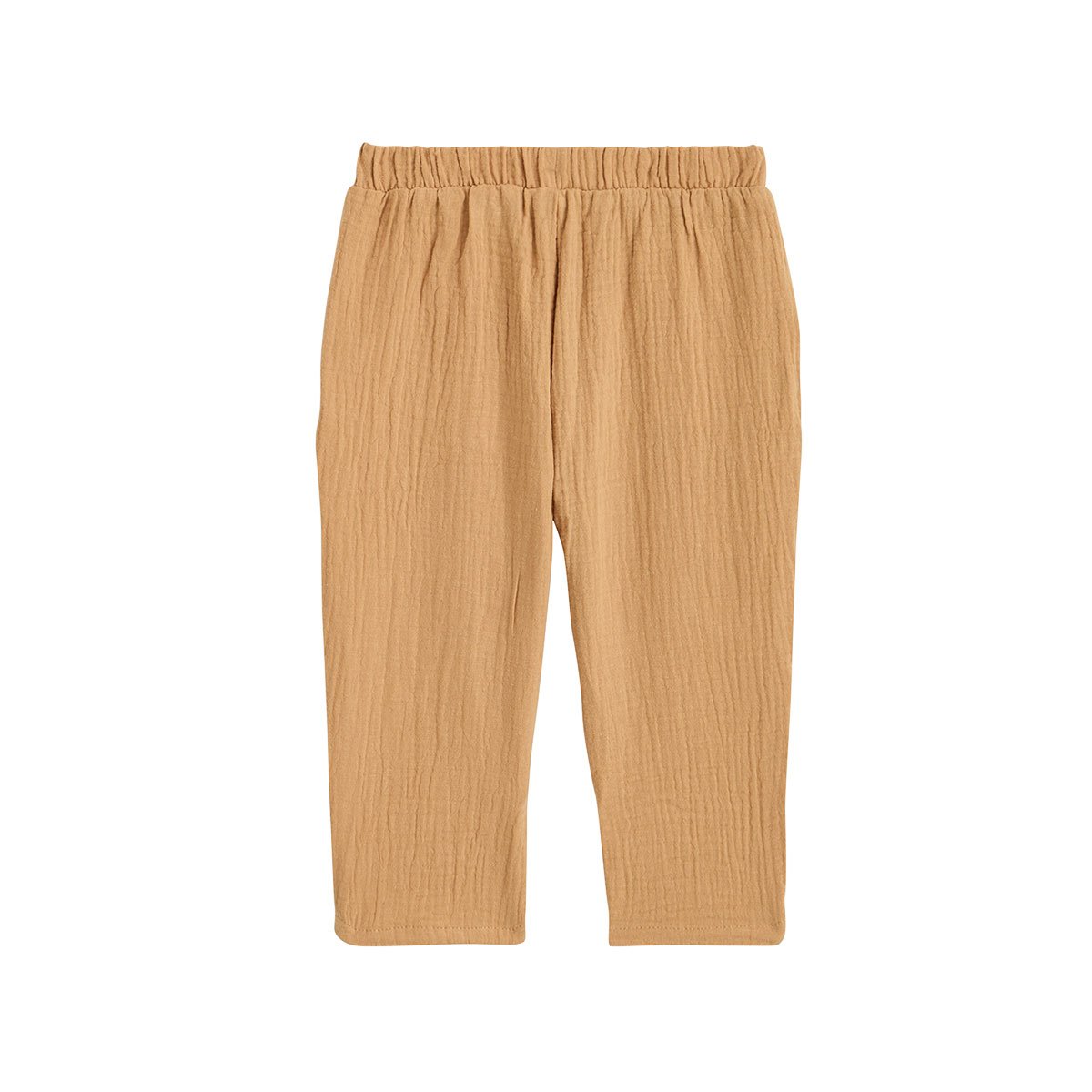 Pantalon enfant en gaze de coton Baroudeur moutarde, PETIT BEGUIN