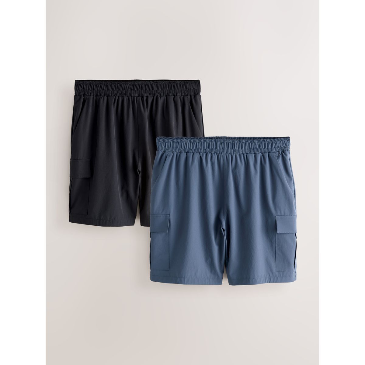 Short cargo active gym, lot de 2 noir/gris, NEXT