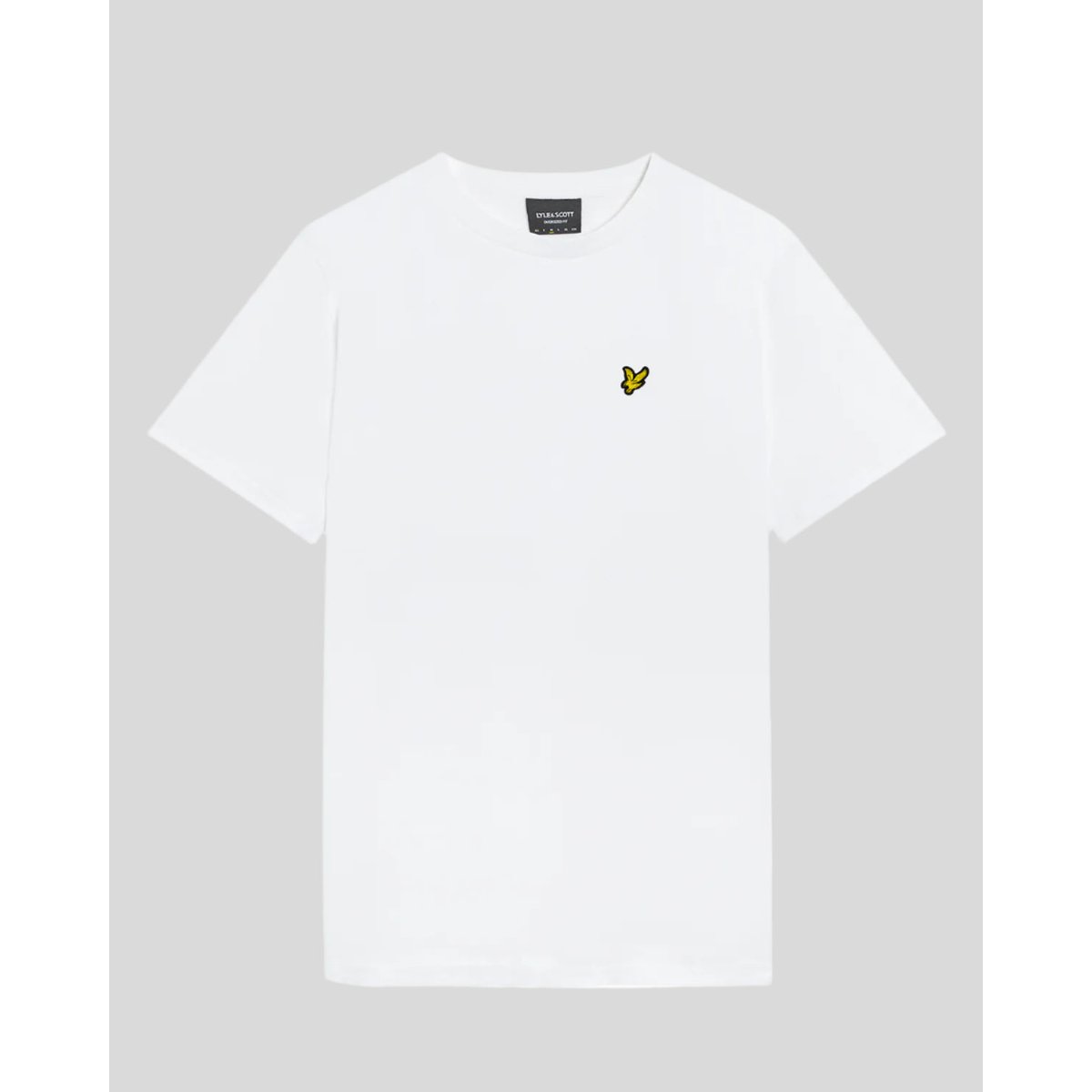 T-shirt ample en coton col rond blanc, LYLE & SCOTT