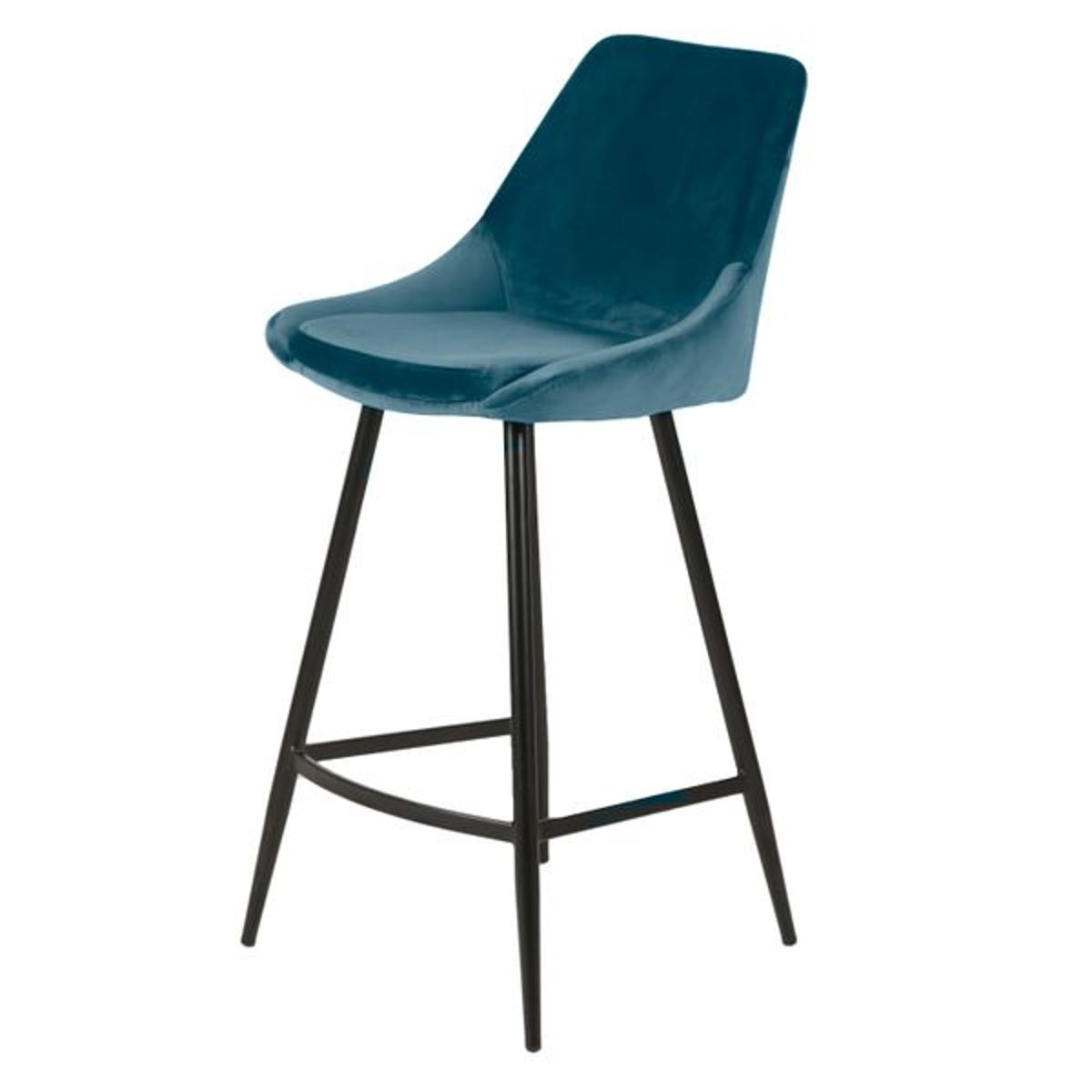 Chaise de bar velours bleu foncé, ZAGO