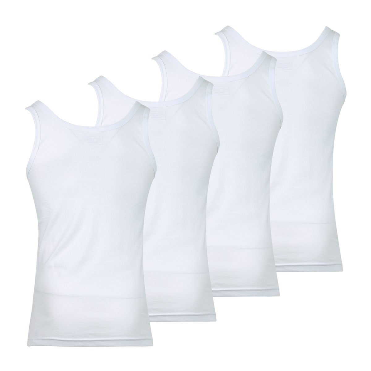 Débardeurs, lot de 4, ecopack blanc, ATHENA