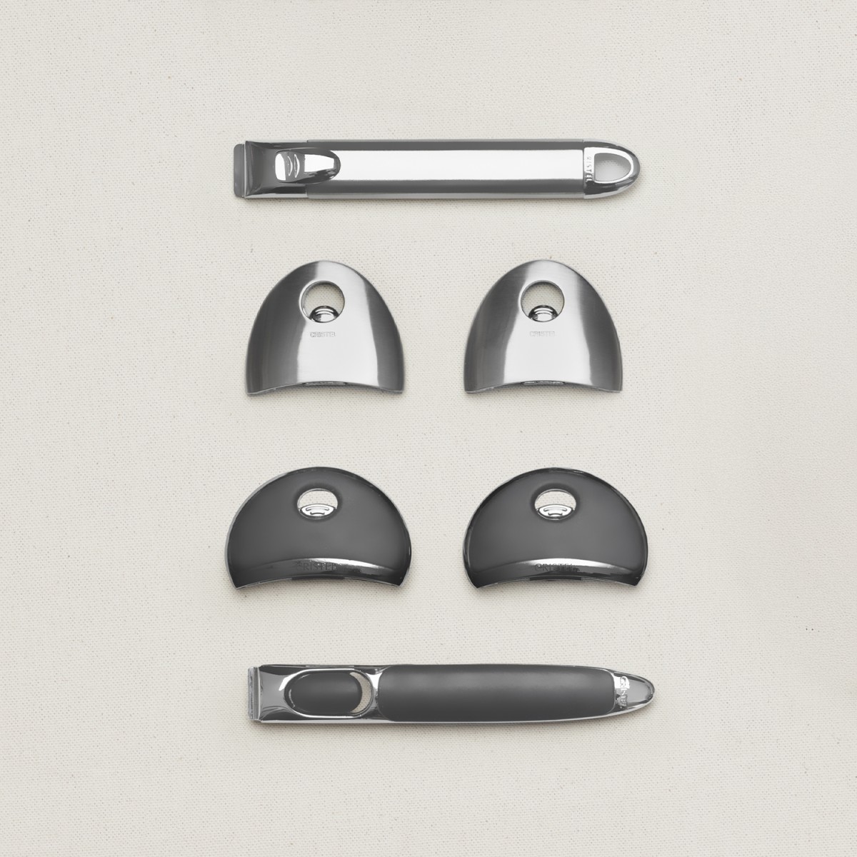 Anse amovible Zénith en métal brossé STRATE inox, CRISTEL
