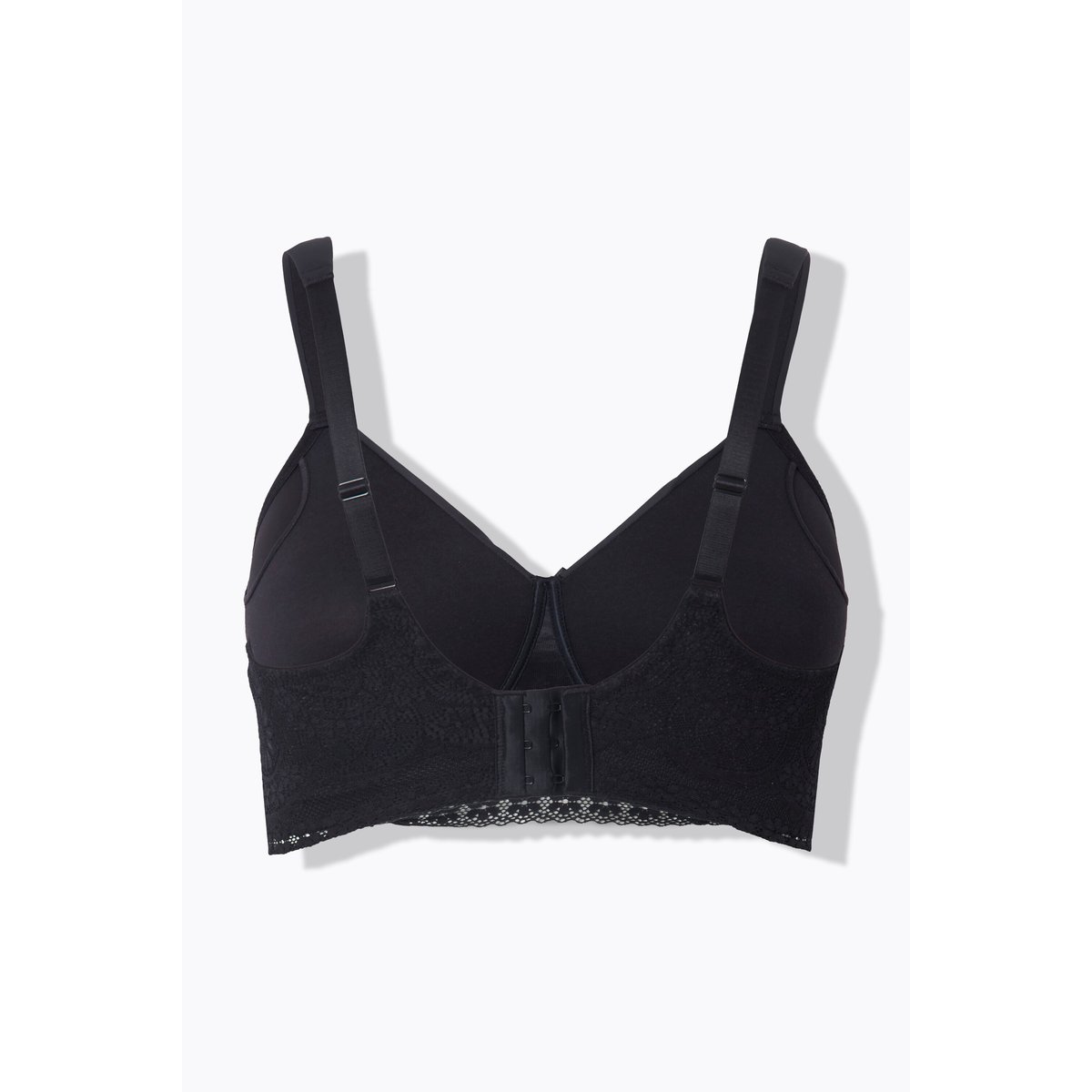 Brassière en dentelle avec bonnets souples noir, ULLA POPKEN