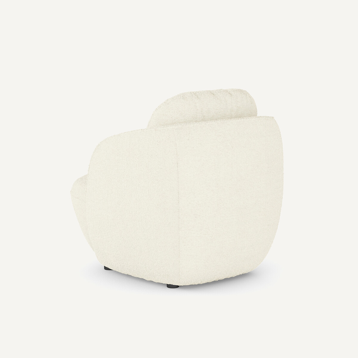 Fauteuil boule, en tissu bouclette, ALPINE blanc, AM.PM
