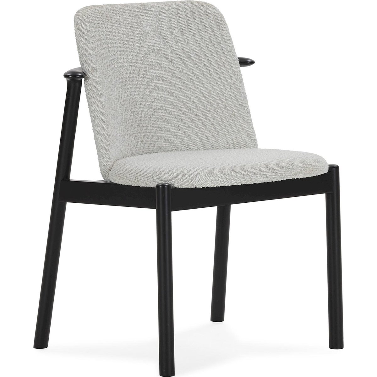 Chaise en hêtre massif et tissu noir et blanc, RECOLLECTION