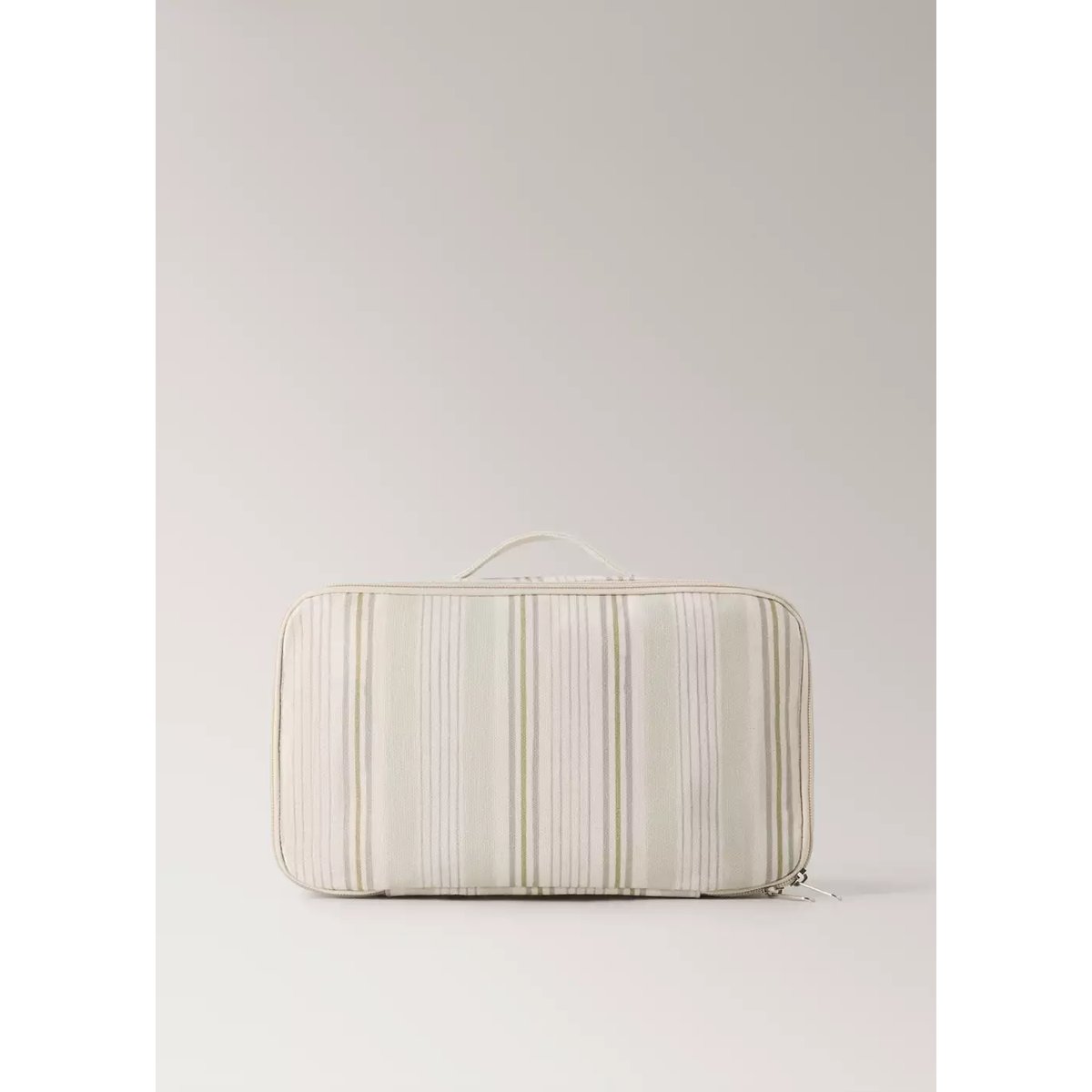 Panier 100 % coton à rayures multiples rouge-orangé, MANGO HOME