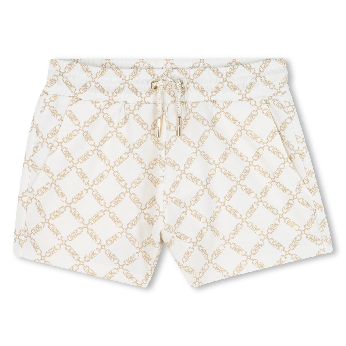 Short à taille élastiquée ecru beige, MICHAEL KORS