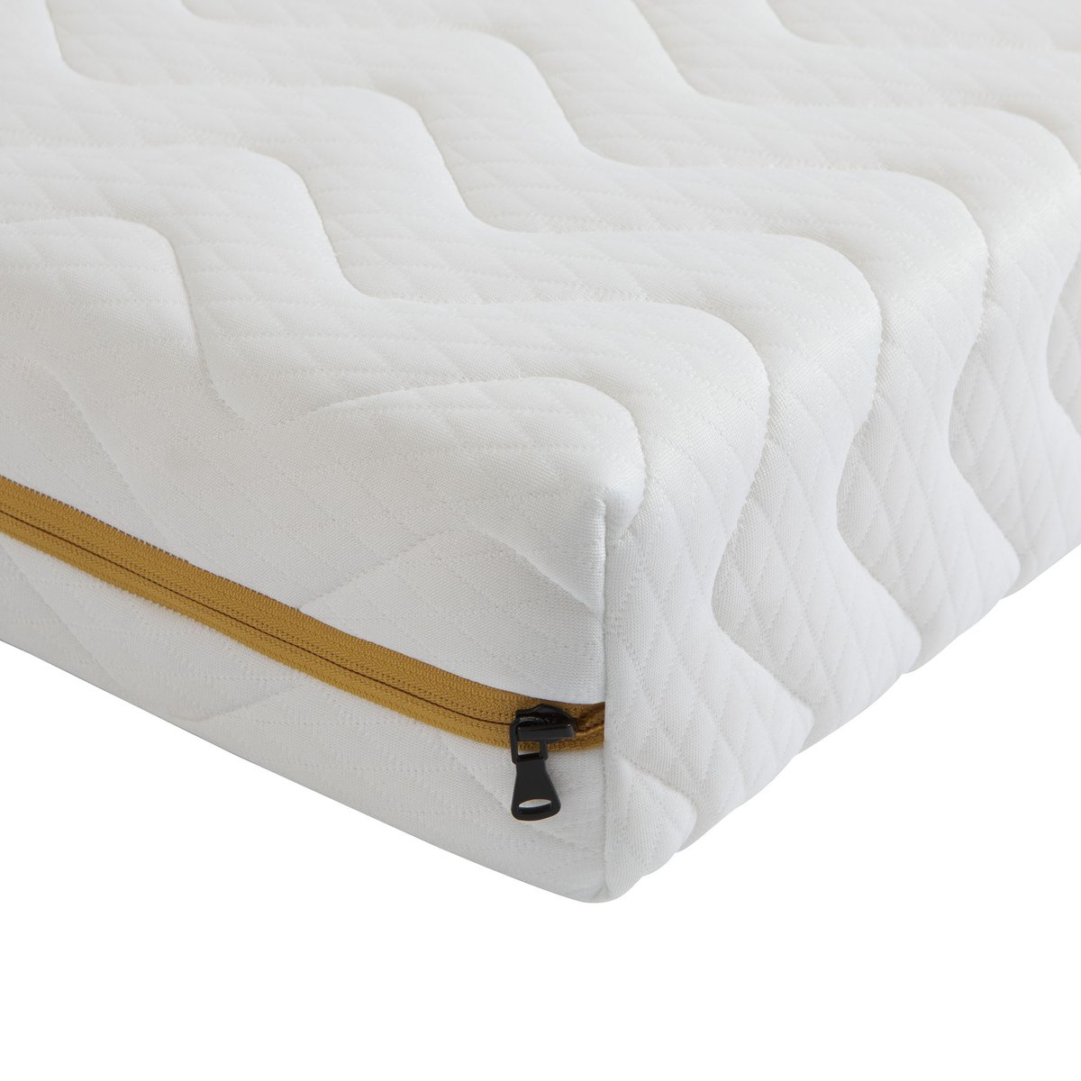 Ensemble matelas mousse, sommier et pieds Aurore 200 blanc, SOMEO