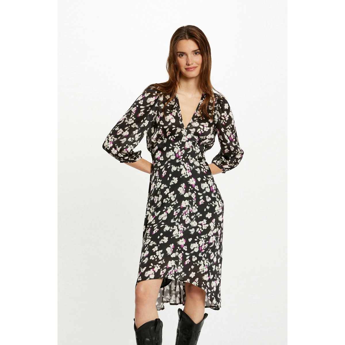 Robe droite imprimé floral multico, MORGAN