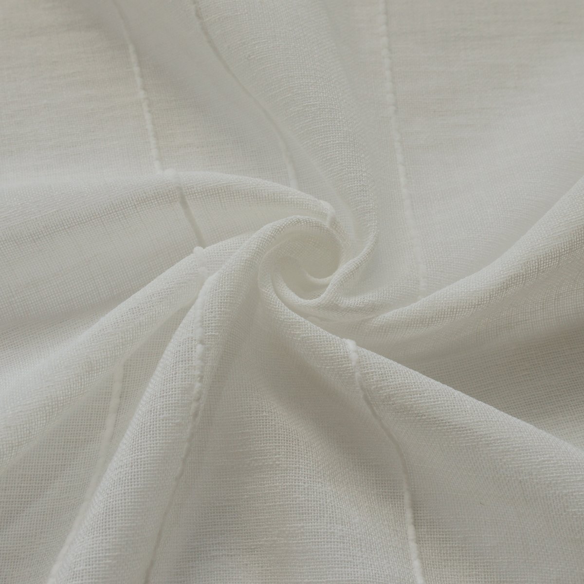 Tissu voile en fils chenille et bas plombé - QABANE ivoire, HOME MAISON