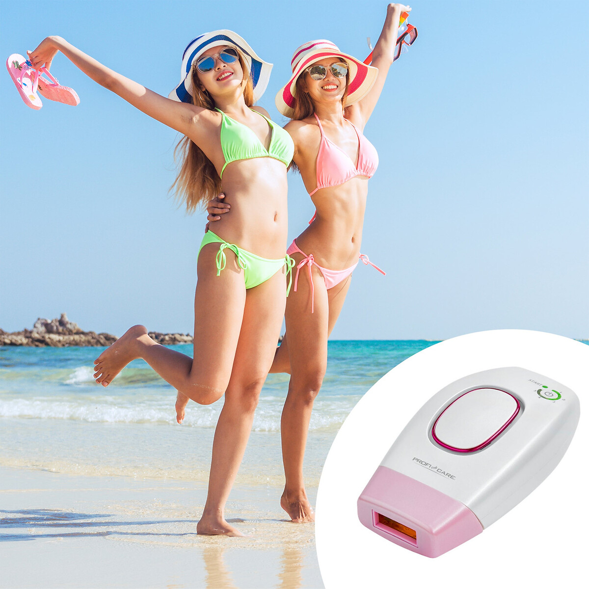 Depiladora a luz pulsada, da Proficare branco/rosa, PROFICARE