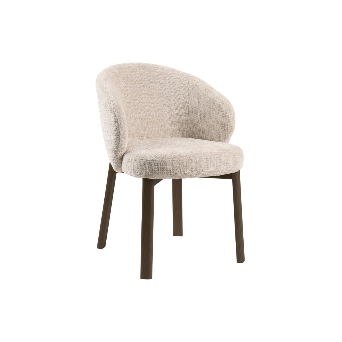 Chaises en tissu beige et pieds chêne fumé (lot de 2) - YUNA beige, HELLIN, DEPUIS 1862