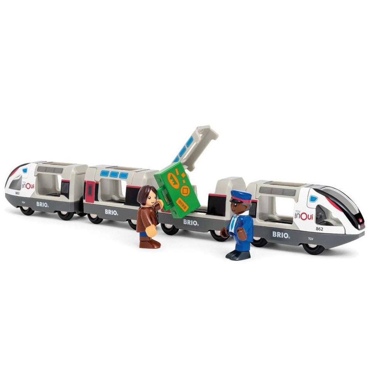 Train TGV INOUI SNCF gris, BRIO