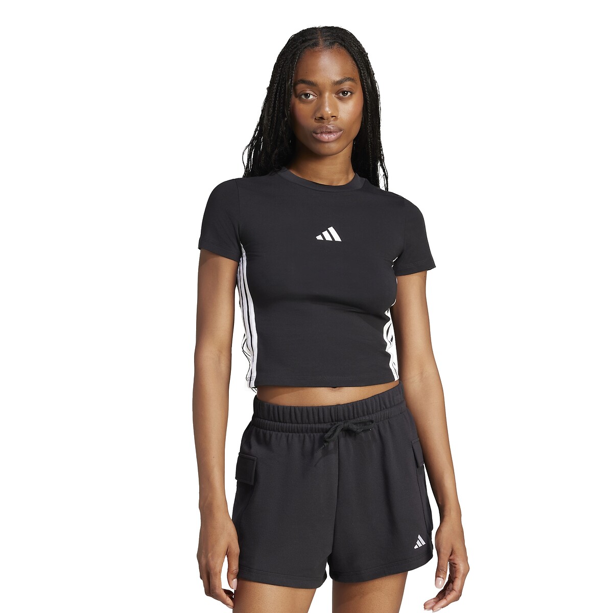 T-shirt slim baby Essentials 3-Stripes noir, ADIDAS SPORTSWEAR